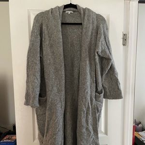 Aritzia long open jacket size L
